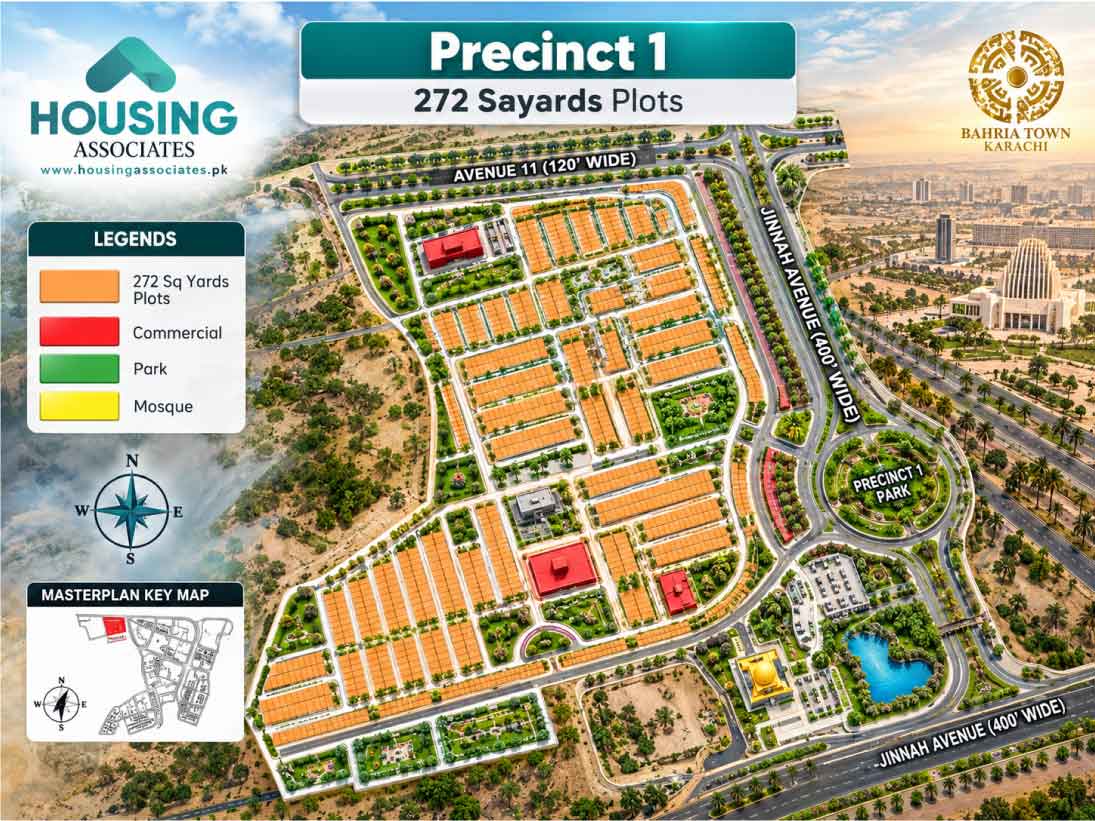 Precinct 1 HD Map Bahria Town Karachi
