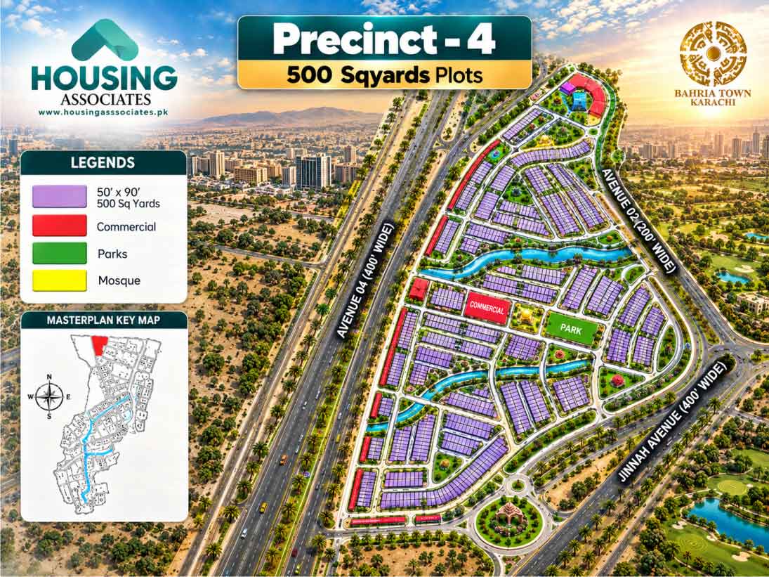 Precinct 4 HD Map Bahria Town Karachi