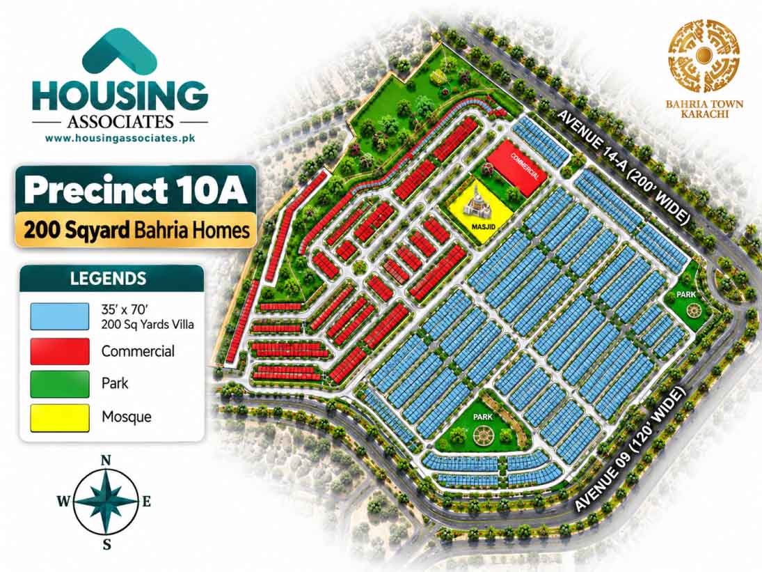 Precinct 10A HD Map Bahria Town Karachi