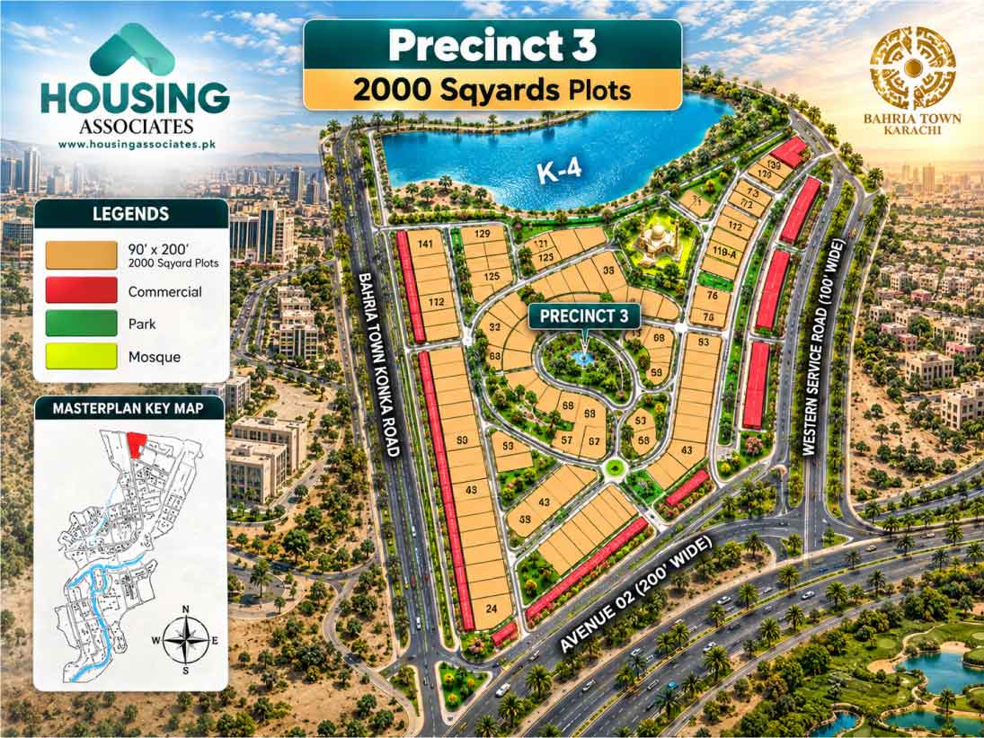 Precinct 11A HD Map Bahria Town Karachi | Housing Associates