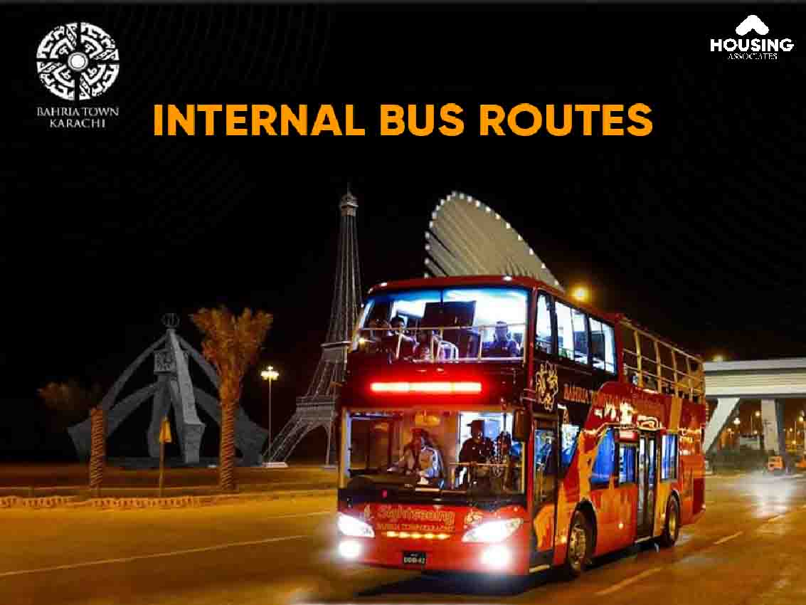 Bahria Town Karachi internal bus routes and timings